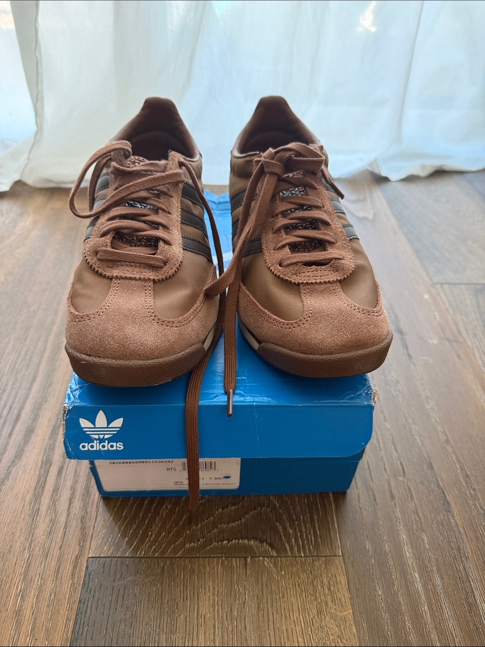 adidas unisex SL 72 RS Lace Up Sneakers Brown Suede